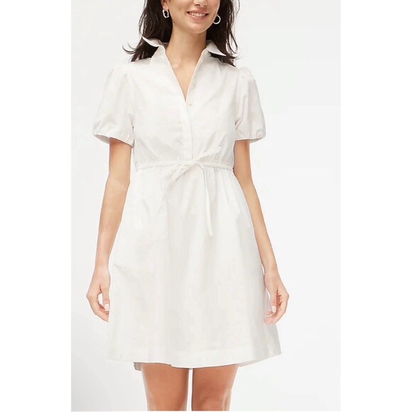 J.crew factory Dresses & Skirts - J.Crew Factory Collared short-sleeve tie-waist mini dress size 12 NWT